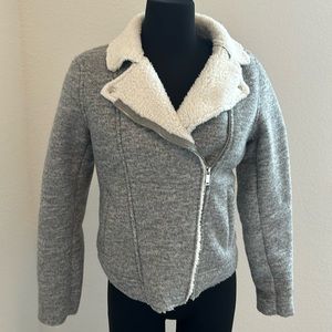 Fleece Sherpa Bomber Jacket